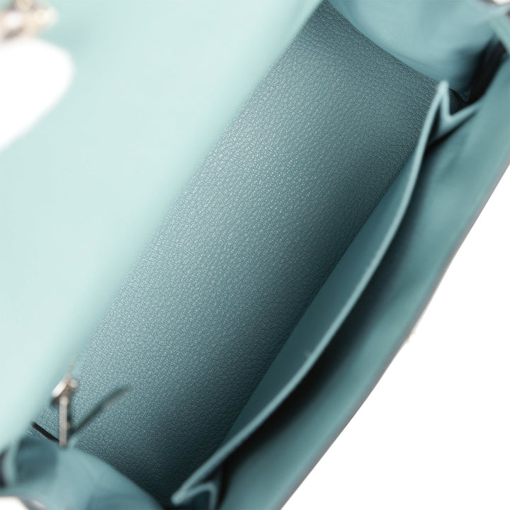 Top quality Hermes Kelly Retourne 25 Ciel Togo Palladium Hardware
