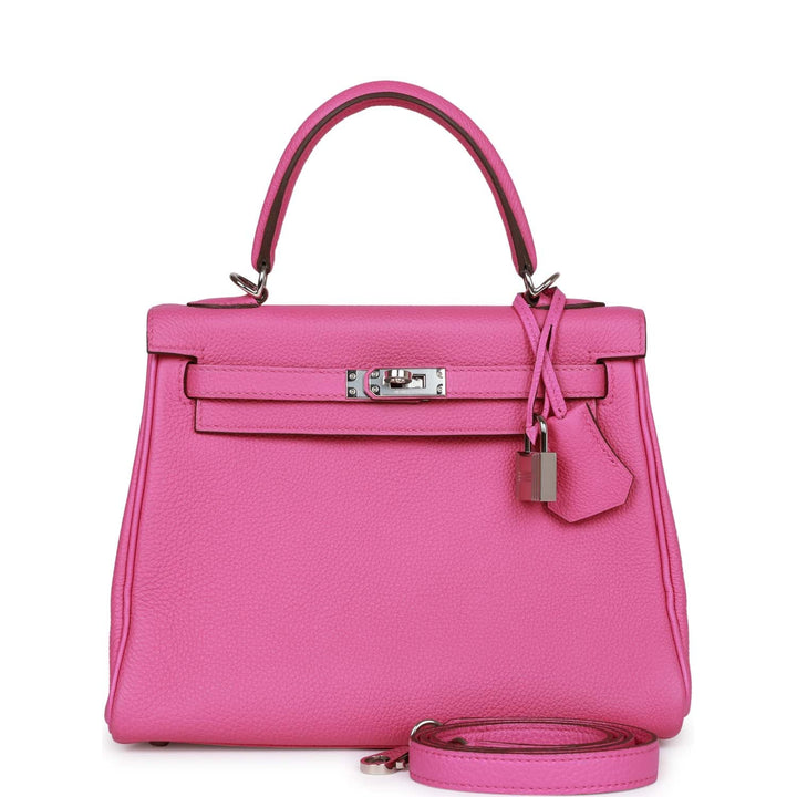 Top quality Hermes Kelly Retourne 25 Magnolia Togo Palladium Hardware