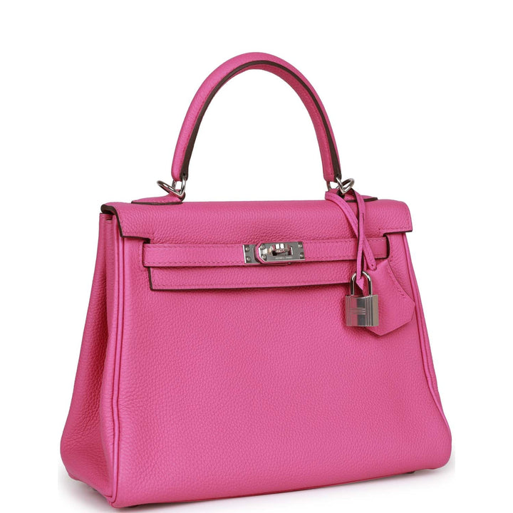 Top quality Hermes Kelly Retourne 25 Magnolia Togo Palladium Hardware