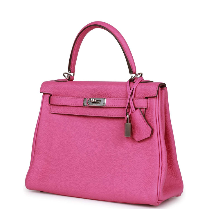 Top quality Hermes Kelly Retourne 25 Magnolia Togo Palladium Hardware