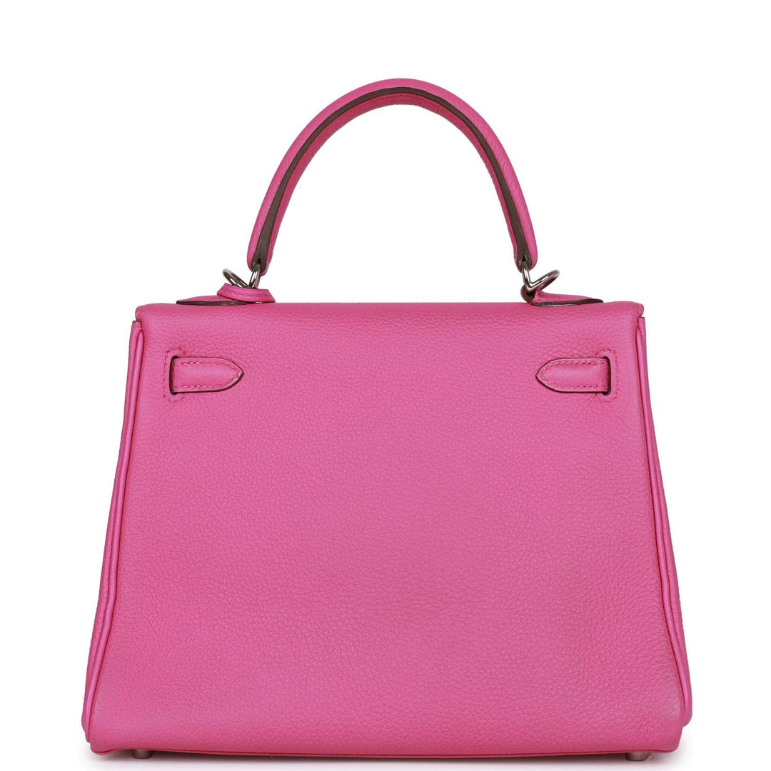 Top quality Hermes Kelly Retourne 25 Magnolia Togo Palladium Hardware