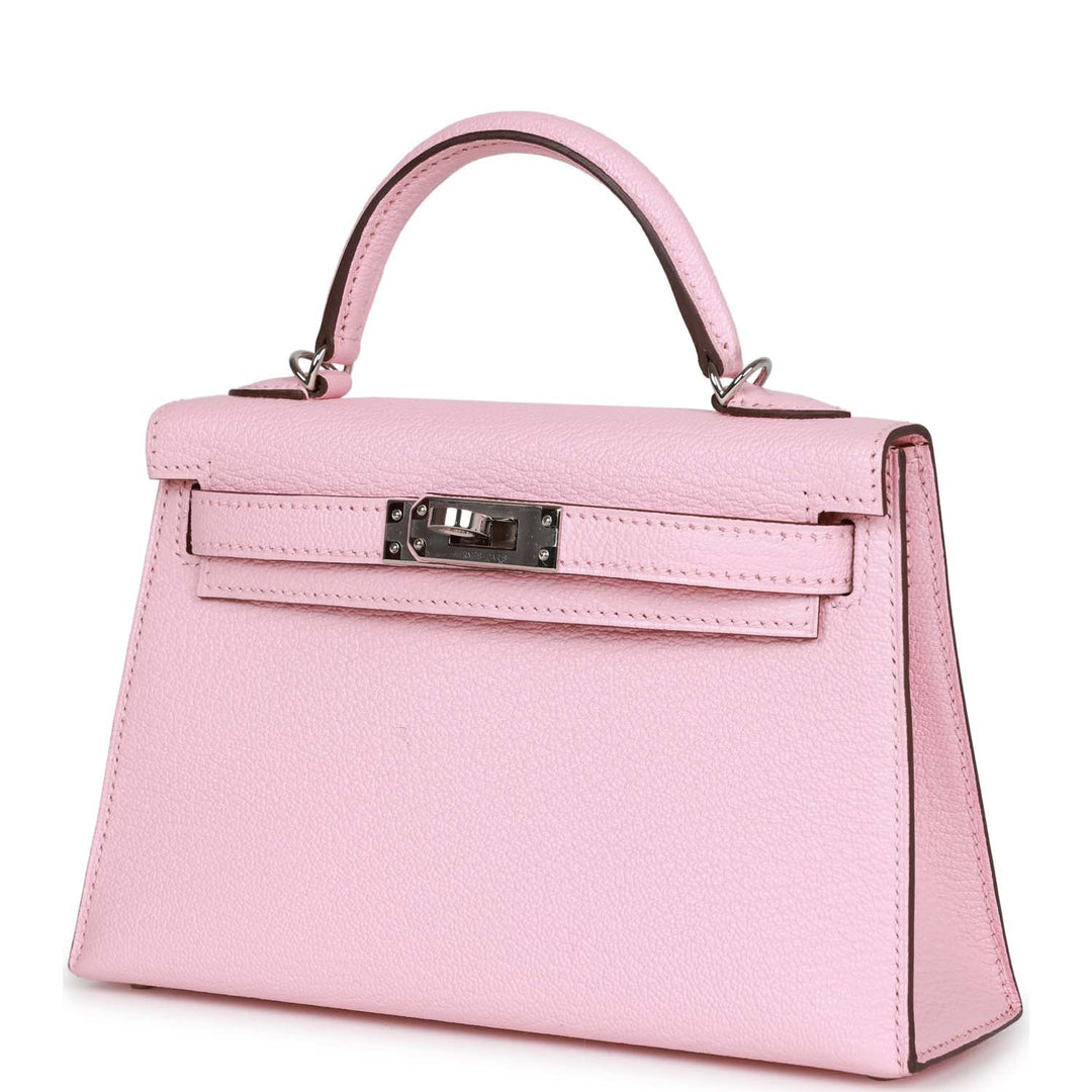 Top quality Hermes Kelly Sellier 20 Rose Sakura Chevre Palladium Hardware