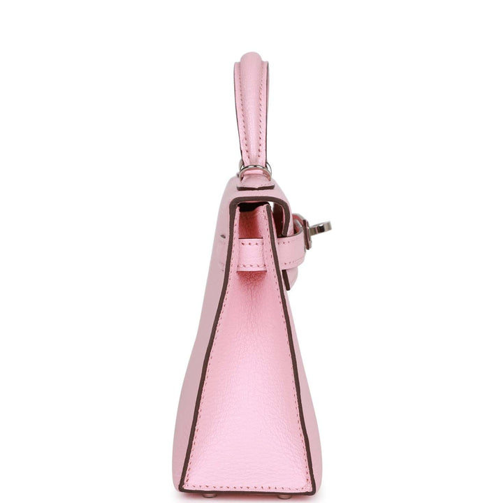 Top quality Hermes Kelly Sellier 20 Rose Sakura Chevre Palladium Hardware