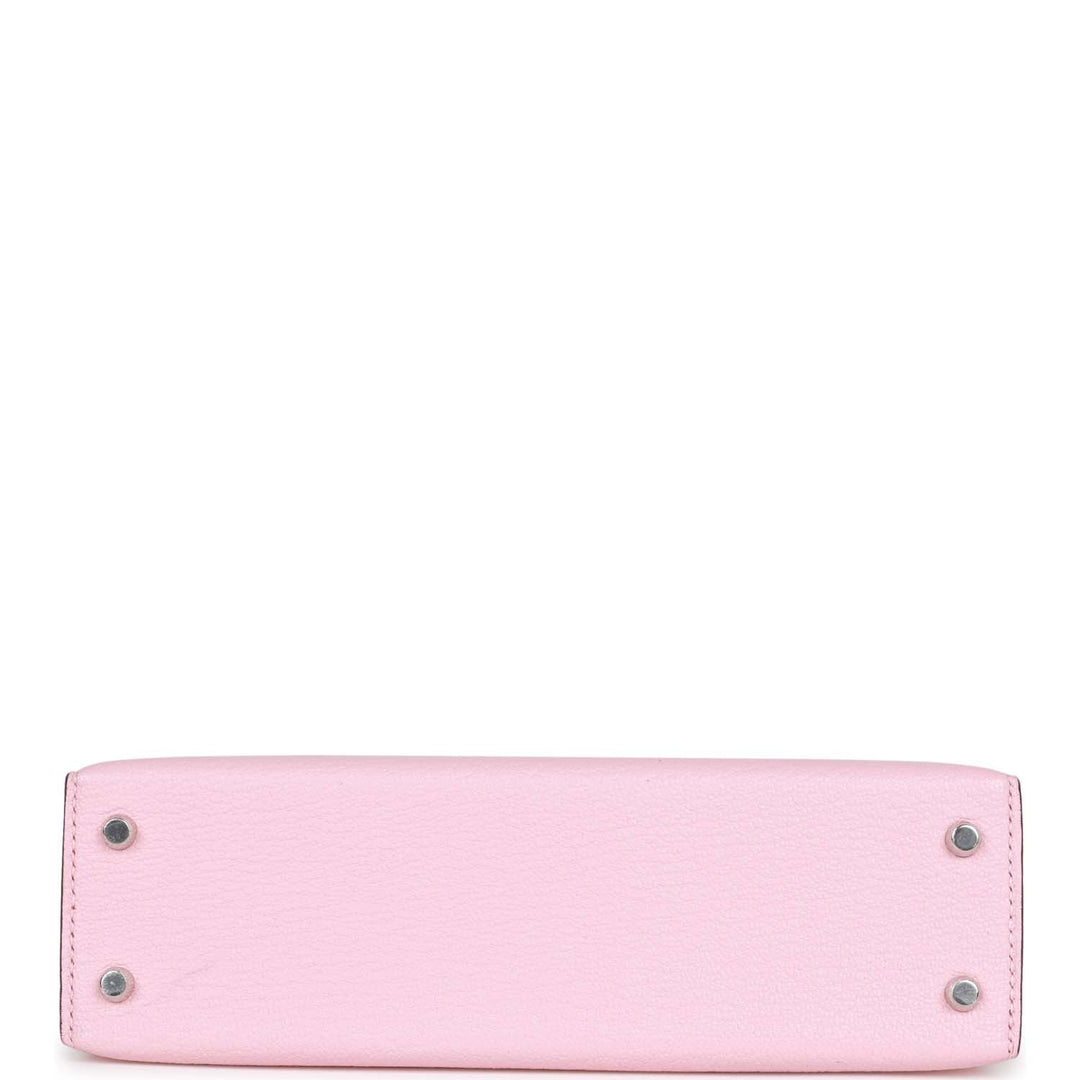 Top quality Hermes Kelly Sellier 20 Rose Sakura Chevre Palladium Hardware