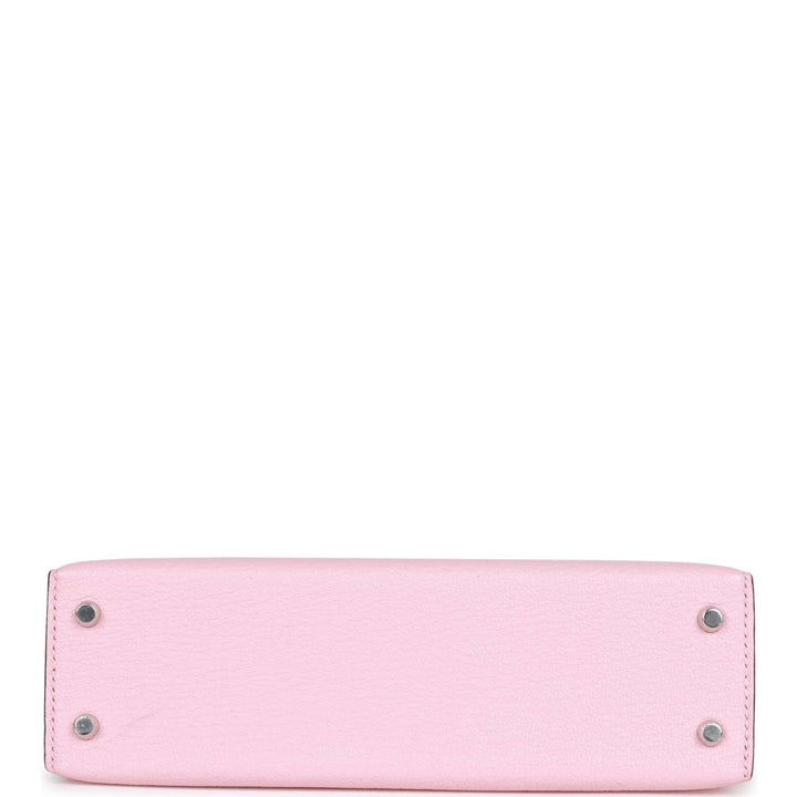 Top quality Hermes Kelly Sellier 20 Rose Sakura Chevre Palladium Hardware
