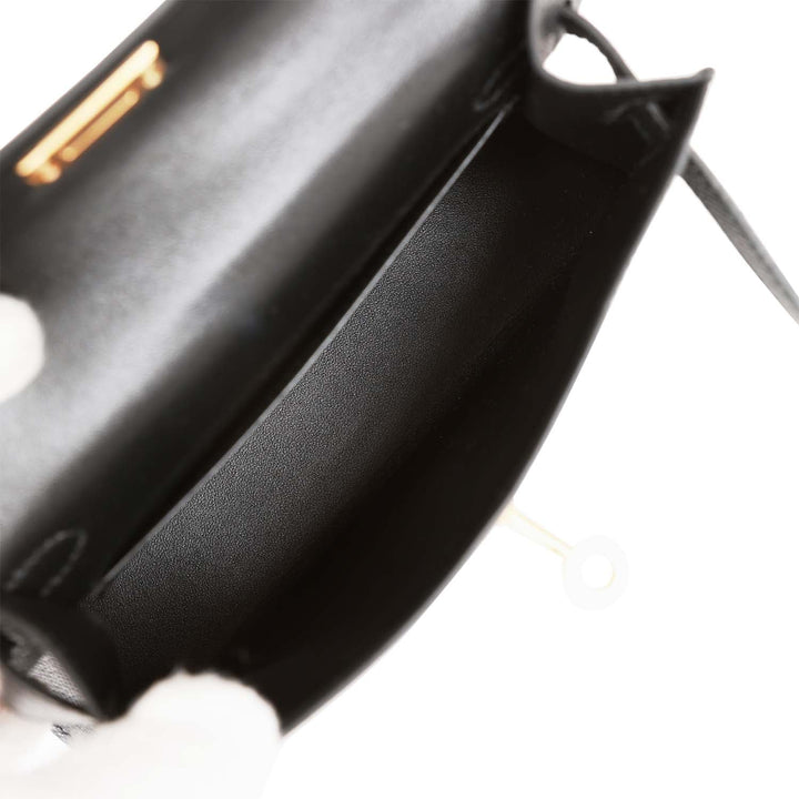 Hermes Kelly 20 Sellier Black Epsom Gold Hardware