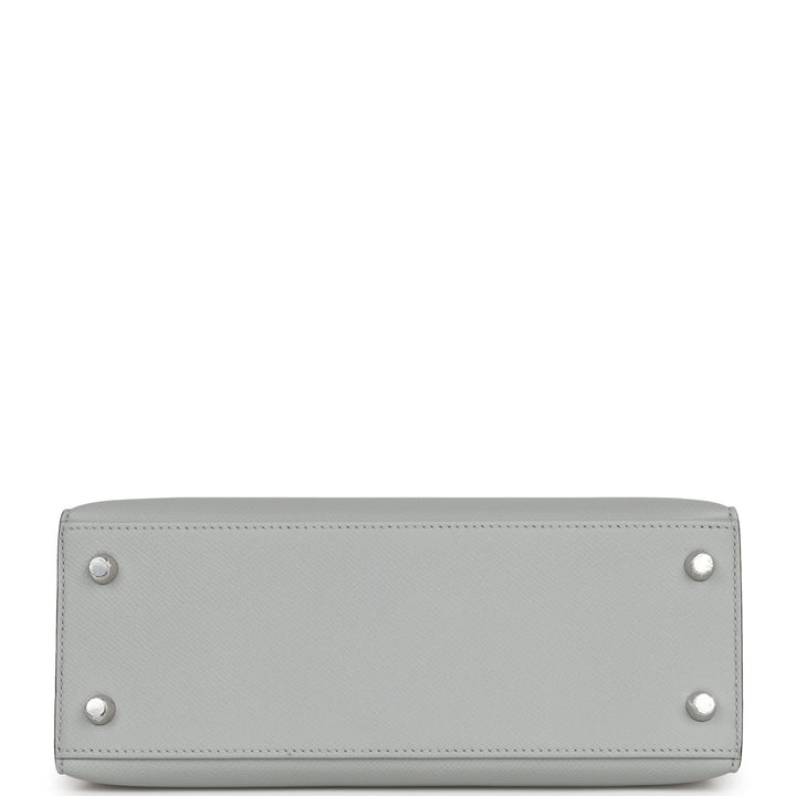 Hermes Kelly 25 Sellier Bleu Glacier Epsom Palladium Hardware