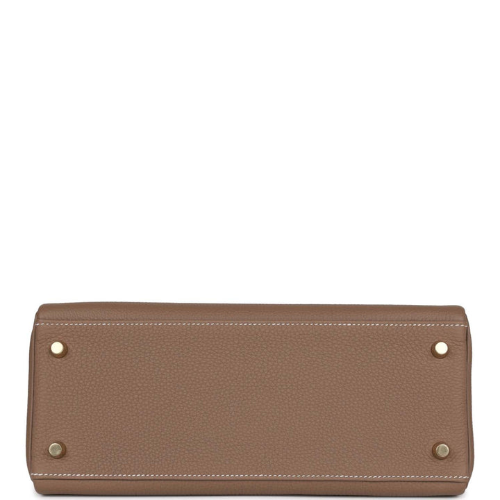 Top quality Hermes Kelly Retourne 28 Etoupe Togo Gold Hardware