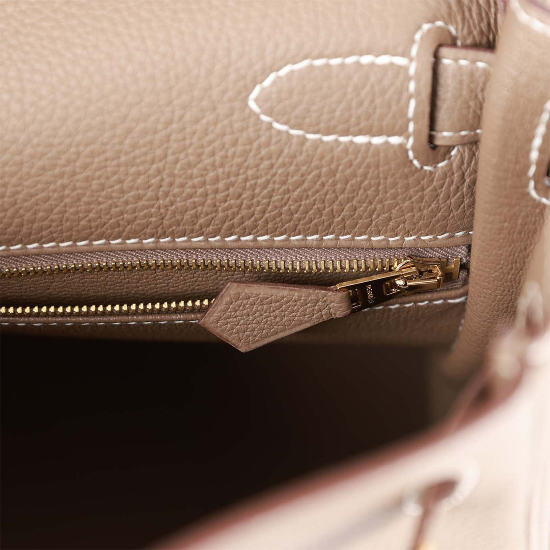 Top quality Hermes Kelly Retourne 28 Etoupe Togo Gold Hardware