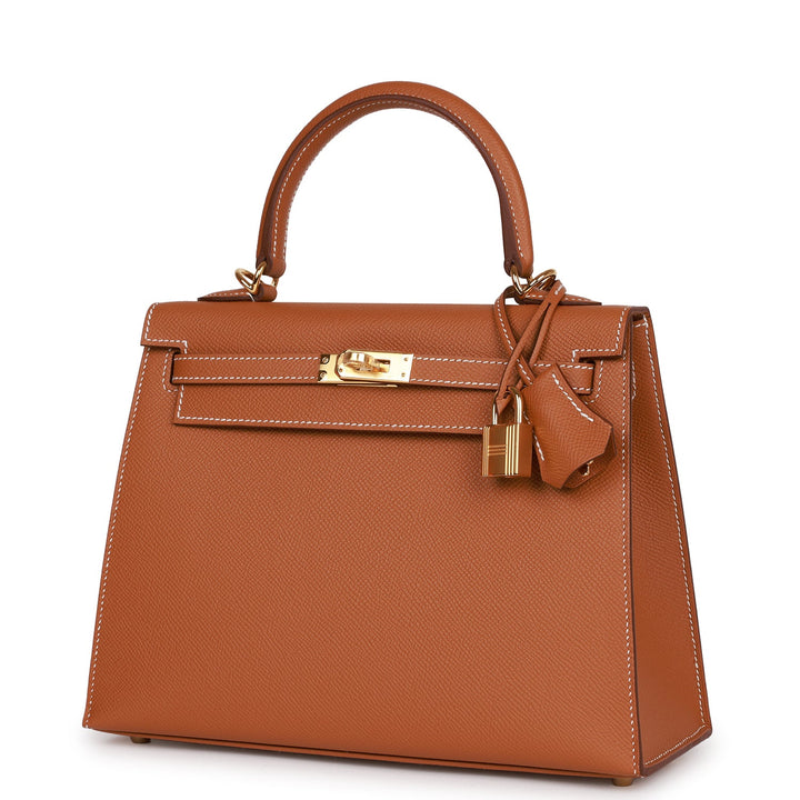 Top quality Hermes Kelly Sellier 25 Gold Epsom Gold Hardware