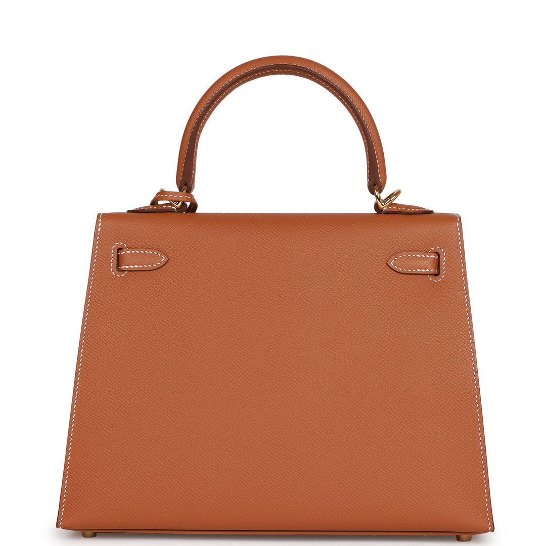 Top quality Hermes Kelly Sellier 25 Gold Epsom Gold Hardware
