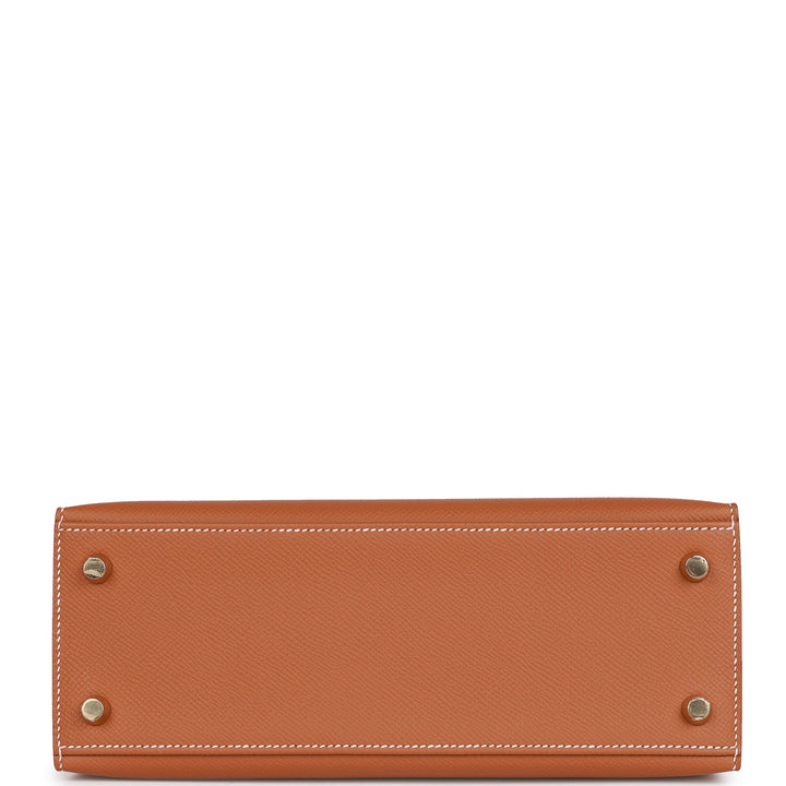 Top quality Hermes Kelly Sellier 25 Gold Epsom Gold Hardware