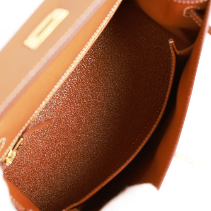 Top quality Hermes Kelly Sellier 25 Gold Epsom Gold Hardware