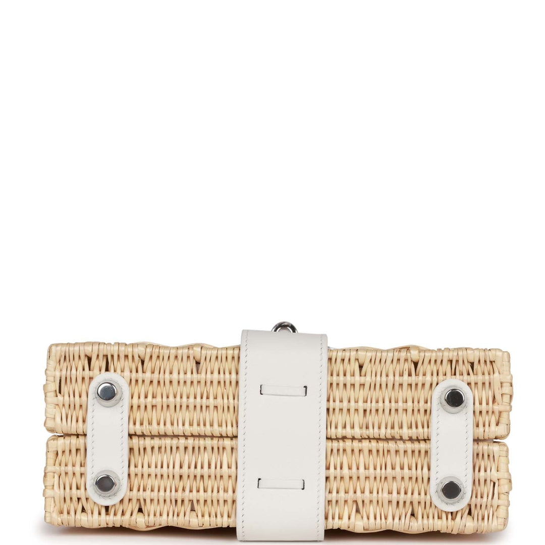 Top quality Hermes Mini Picnic Kelly 20 White Swift Palladium Hardware
