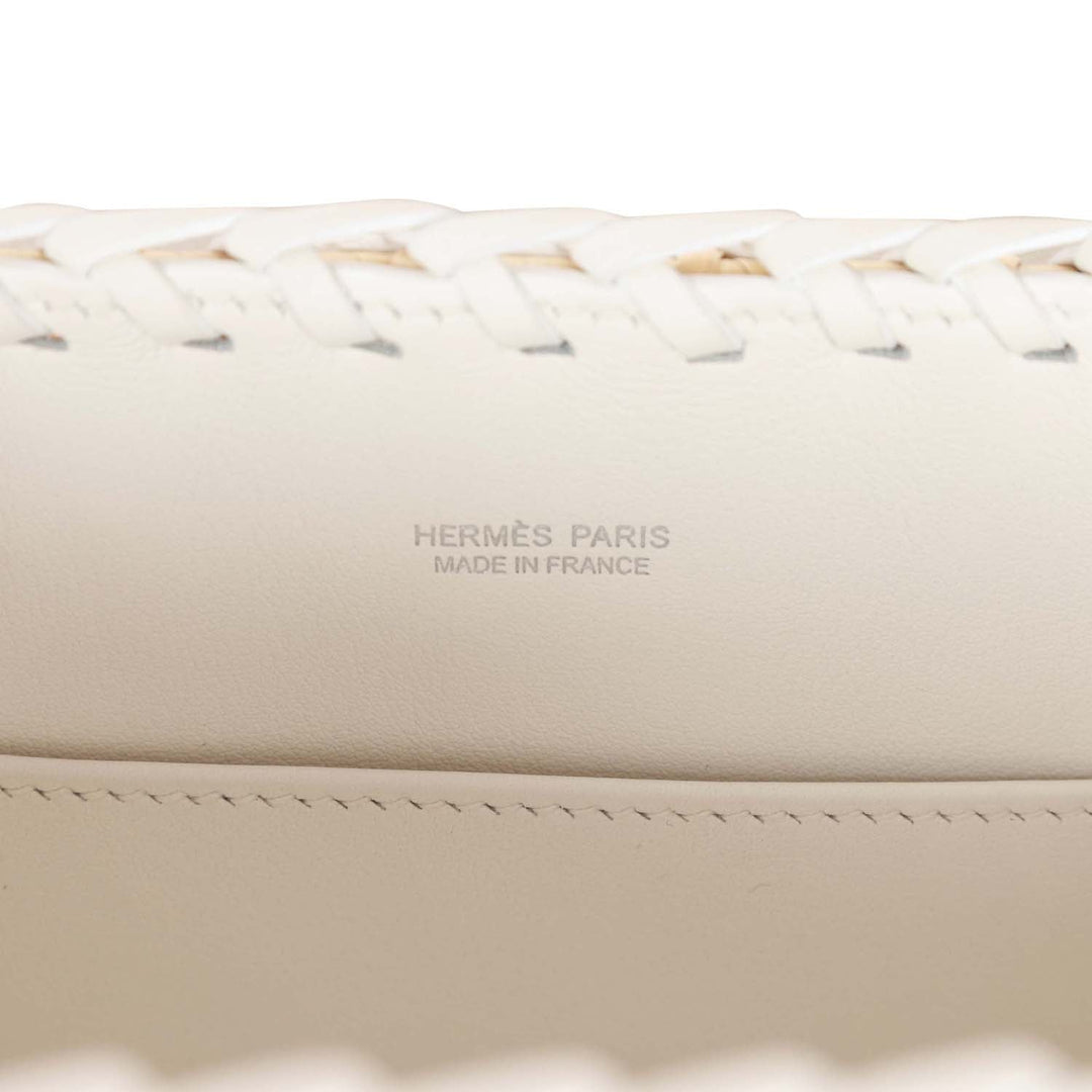 Top quality Hermes Mini Picnic Kelly 20 White Swift Palladium Hardware