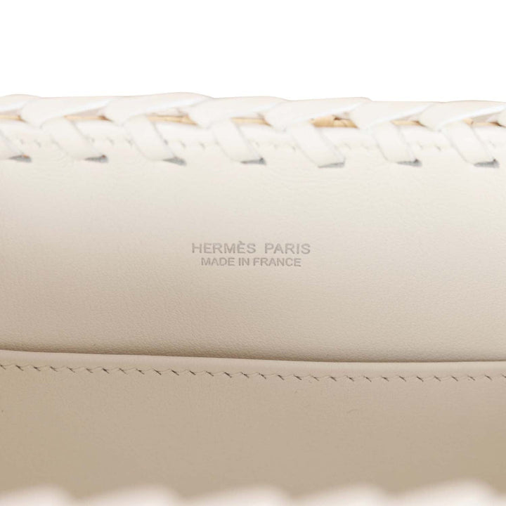 Top quality Hermes Mini Picnic Kelly 20 White Swift Palladium Hardware