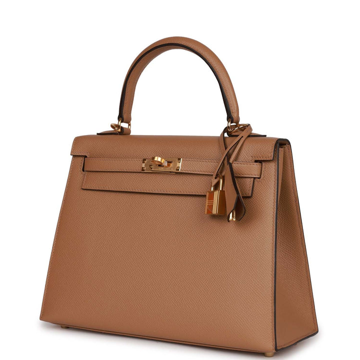 Top quality Hermes Kelly Sellier 25 Chai Epsom Gold Hardware