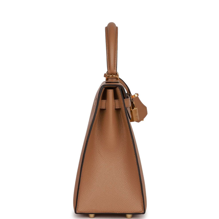 Top quality Hermes Kelly Sellier 25 Chai Epsom Gold Hardware