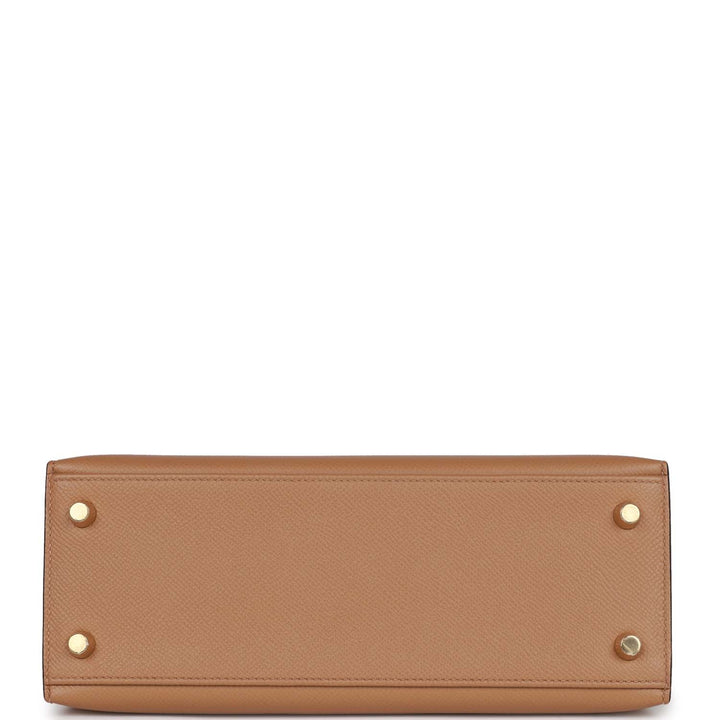 Top quality Hermes Kelly Sellier 25 Chai Epsom Gold Hardware