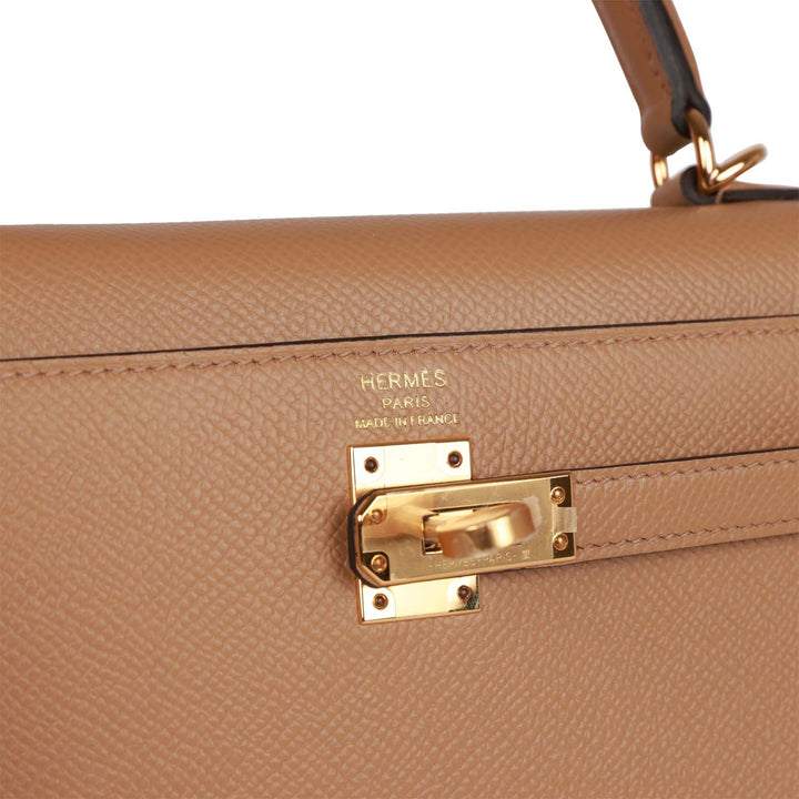 Top quality Hermes Kelly Sellier 25 Chai Epsom Gold Hardware