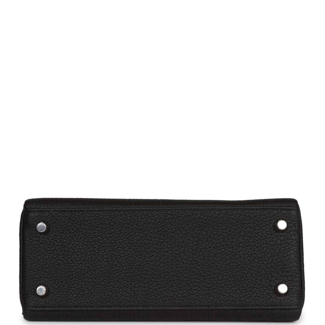 Hermes Kelly 25 Retourne Black Togo Palladium Hardware