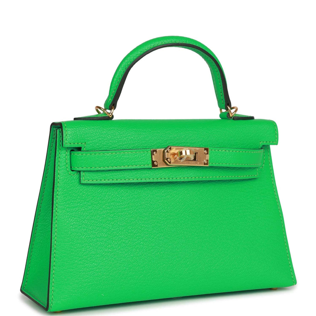 Top quality Hermes Kelly Sellier 20 Vert Comics Chevre Gold Hardware