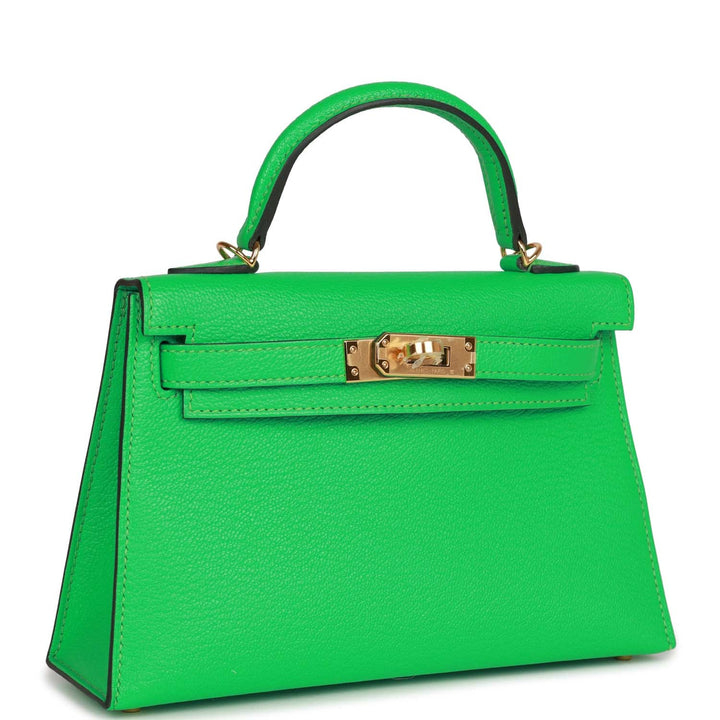 Top quality Hermes Kelly Sellier 20 Vert Comics Chevre Gold Hardware