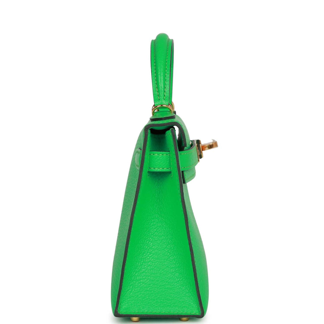 Top quality Hermes Kelly Sellier 20 Vert Comics Chevre Gold Hardware