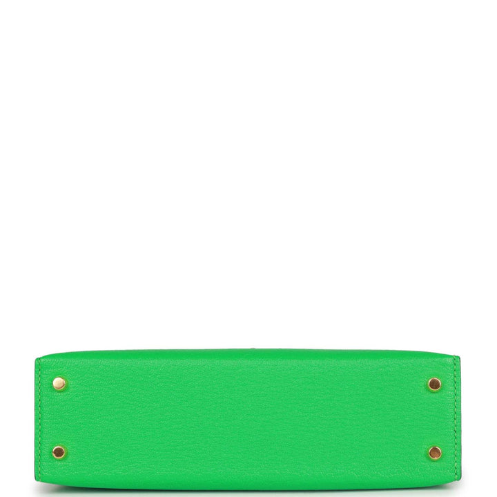 Top quality Hermes Kelly Sellier 20 Vert Comics Chevre Gold Hardware