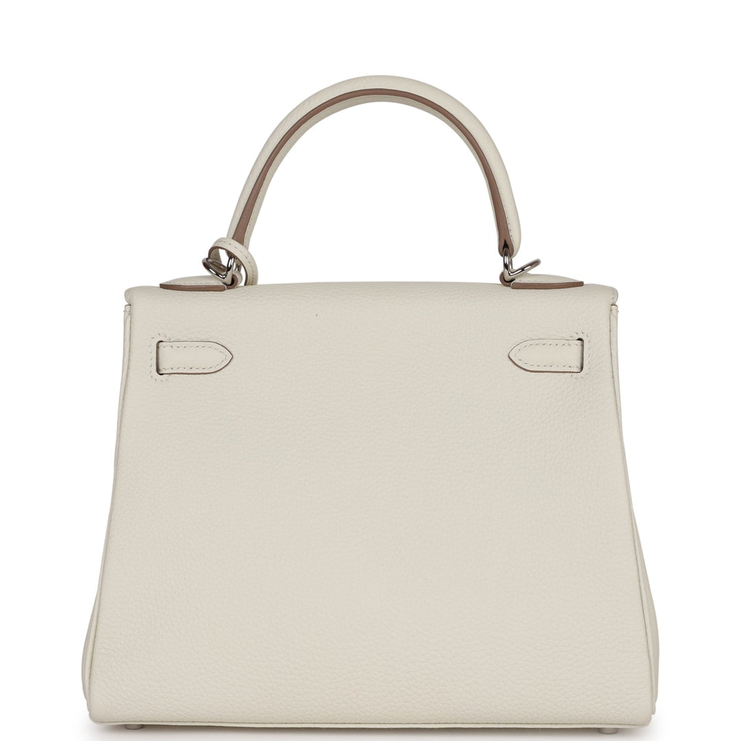 Top quality Hermes Kelly Retourne 25 Mushroom Togo Palladium Hardware