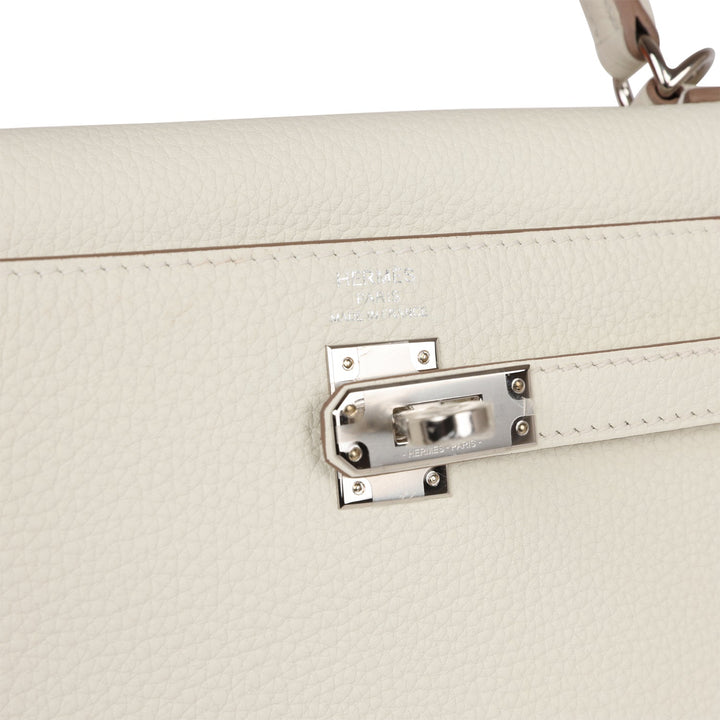 Top quality Hermes Kelly Retourne 25 Mushroom Togo Palladium Hardware