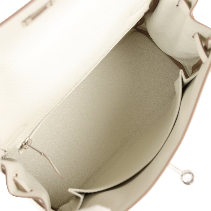 Top quality Hermes Kelly Retourne 25 Mushroom Togo Palladium Hardware