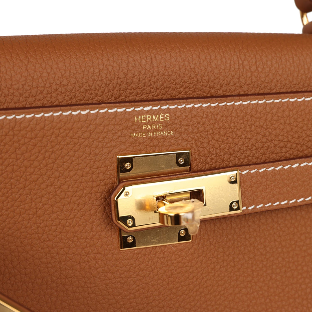 Top quality Hermes Kelly Retourne 28 Gold Togo Gold Hardware