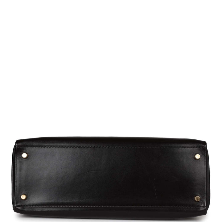 Top quality Hermes Kelly 35 Retourne Black Box Gold Hardware
