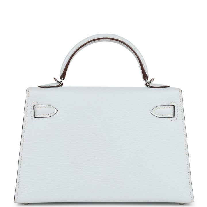Top quality Hermes Kelly Sellier 20 Bleu Brume Chevre Palladium Hardware
