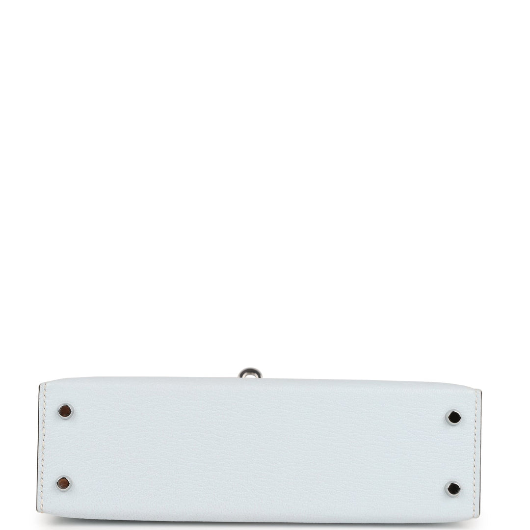 Top quality Hermes Kelly Sellier 20 Bleu Brume Chevre Palladium Hardware
