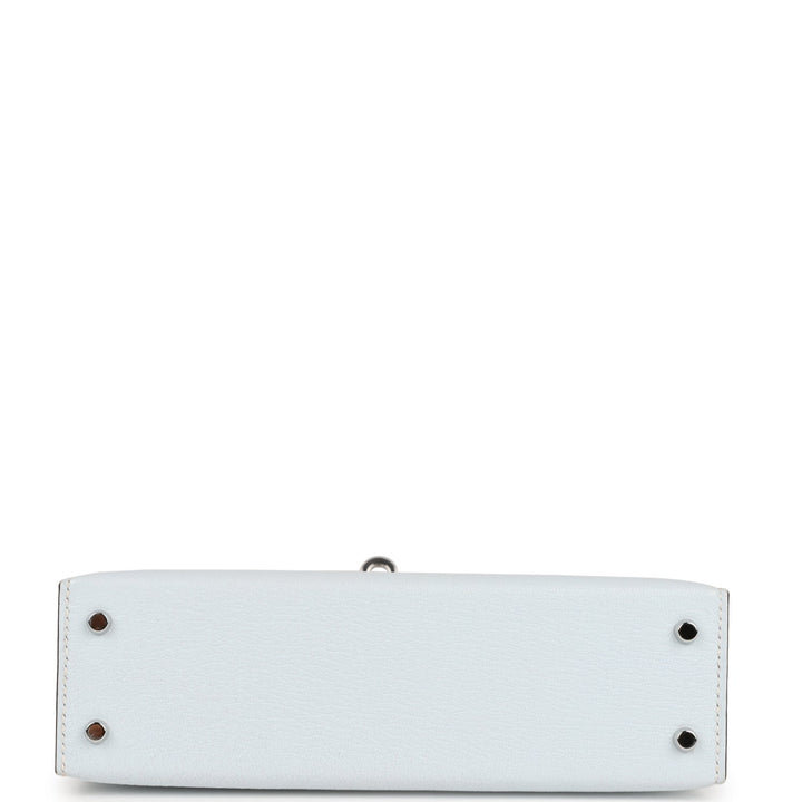 Top quality Hermes Kelly Sellier 20 Bleu Brume Chevre Palladium Hardware