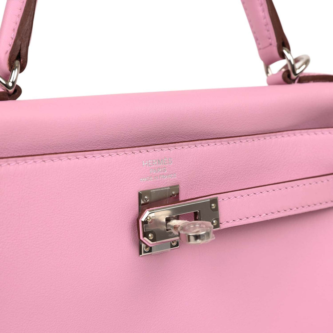 Top quality Hermes Kelly Retourne 25 Mauve Sylvestre Swift Palladium Hardware