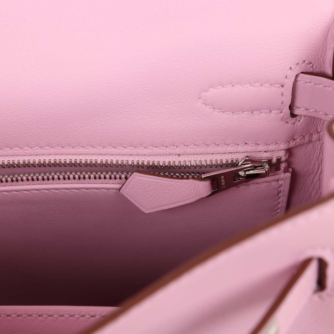 Top quality Hermes Kelly Retourne 25 Mauve Sylvestre Swift Palladium Hardware
