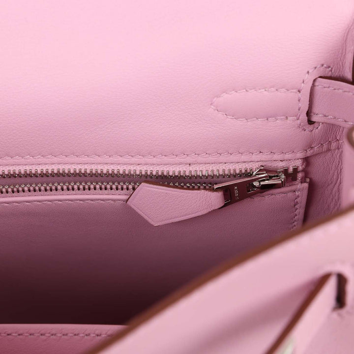 Top quality Hermes Kelly Retourne 25 Mauve Sylvestre Swift Palladium Hardware