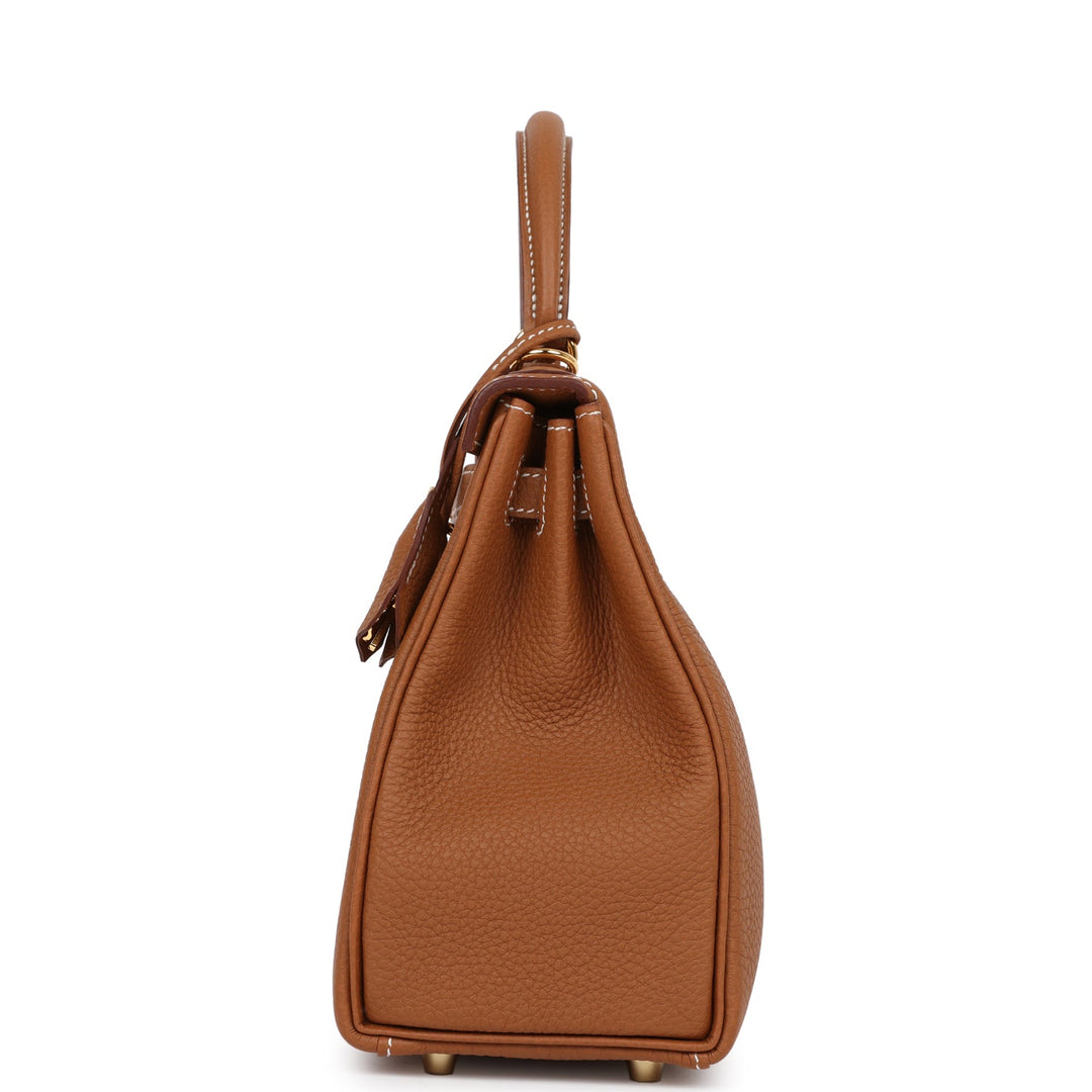 Top quality Hermes Kelly Retourne 25 Gold Togo Gold Hardware