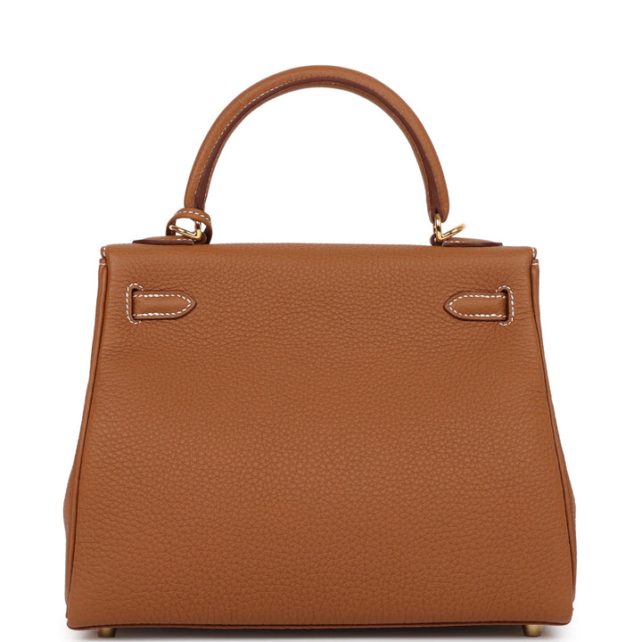 Top quality Hermes Kelly Retourne 25 Gold Togo Gold Hardware