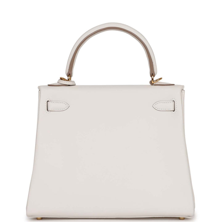 Hermes Kelly 25 Retourne Gris Pale Swift Gold Hardware