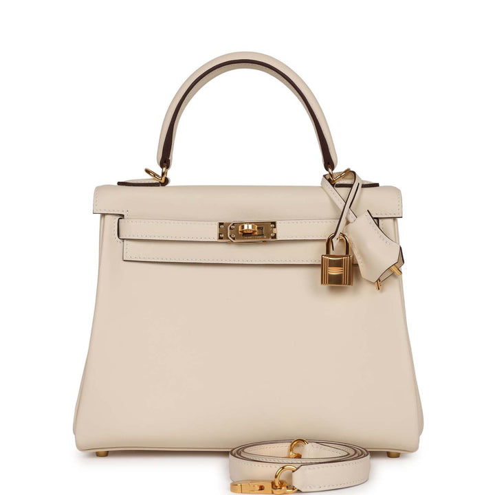 Top quality Hermes Kelly Retourne 25 Nata Swift Gold Hardware
