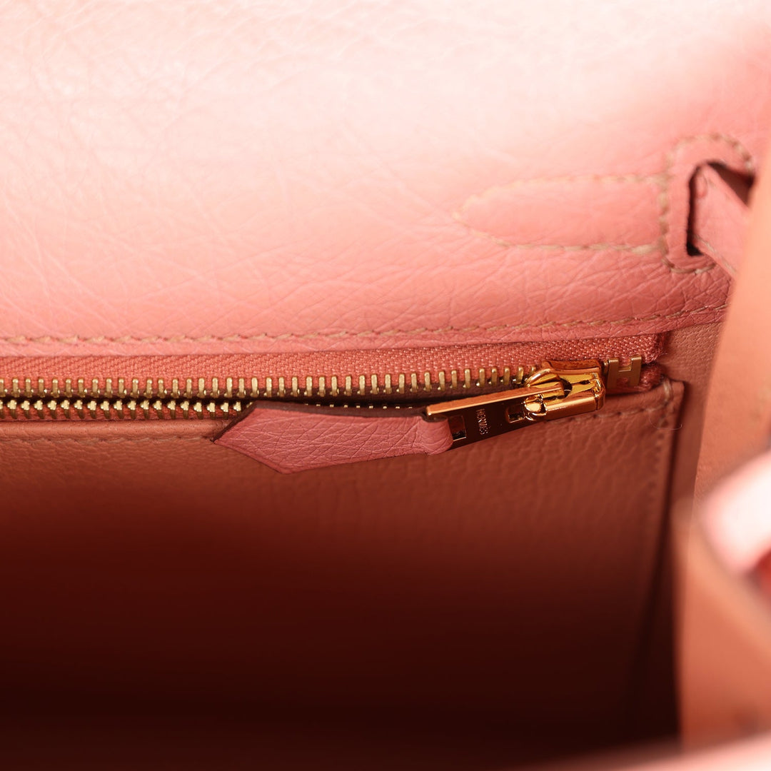 Top quality Hermes Kelly Sellier 25 Terre Cuite Ostrich Gold Hardware