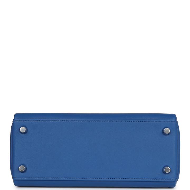 Top quality Hermes Kelly Retourne 25 Bleu France Swift Palladium Hardware