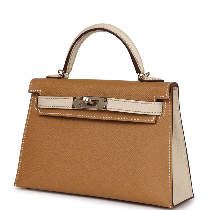 Hermes Special Order (HSS) Kelly 20 Sellier Biscuit and Craie Epsom Permabrass Hardware