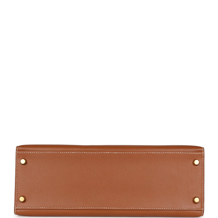 Vintage Top quality Hermes Kelly Sellier 32 Gold Courcheval Gold Hardware
