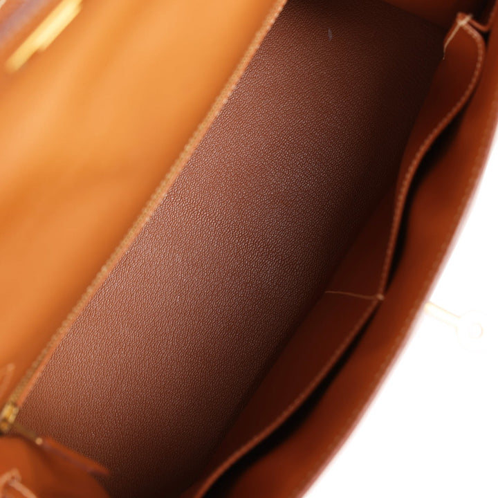 Vintage Top quality Hermes Kelly Sellier 32 Gold Courcheval Gold Hardware