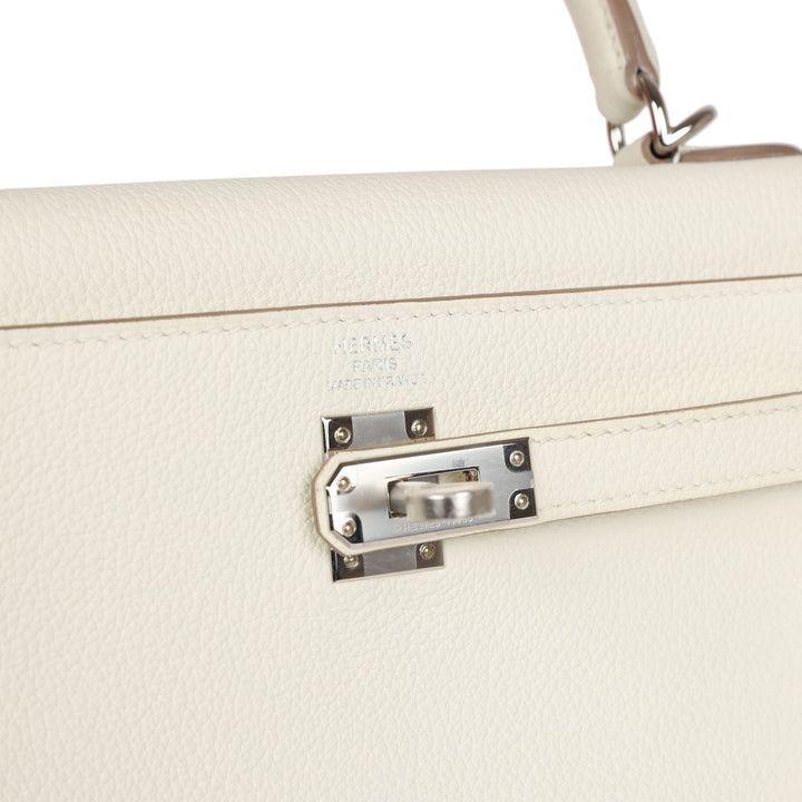 Top quality Hermes Kelly Retourne 25 Mushroom Togo Palladium Hardware